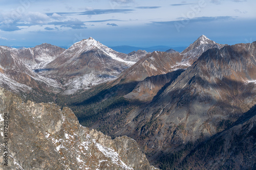 Autumn landscape in the eastern Sayan mountains
