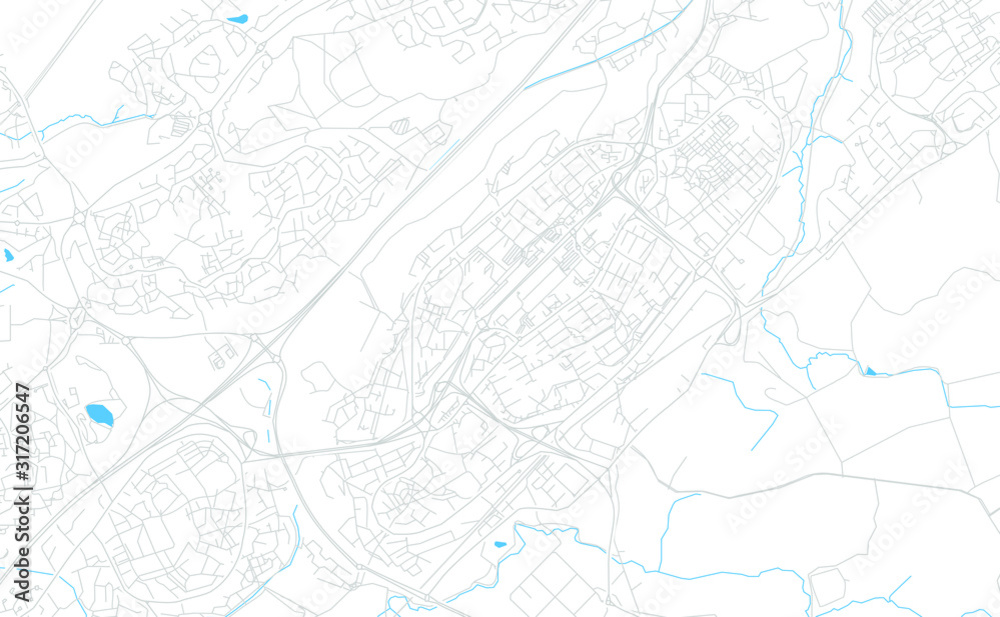 Cumbernauld, Schottland bright vector map