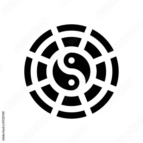 china new years related yin yang horoscope vector with solid design,