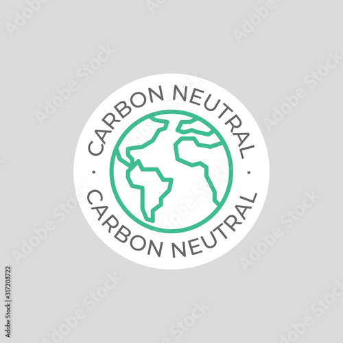 Carbon neutral vector icon