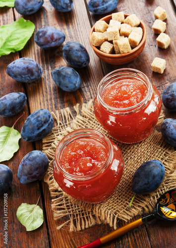 Fresh plum jam