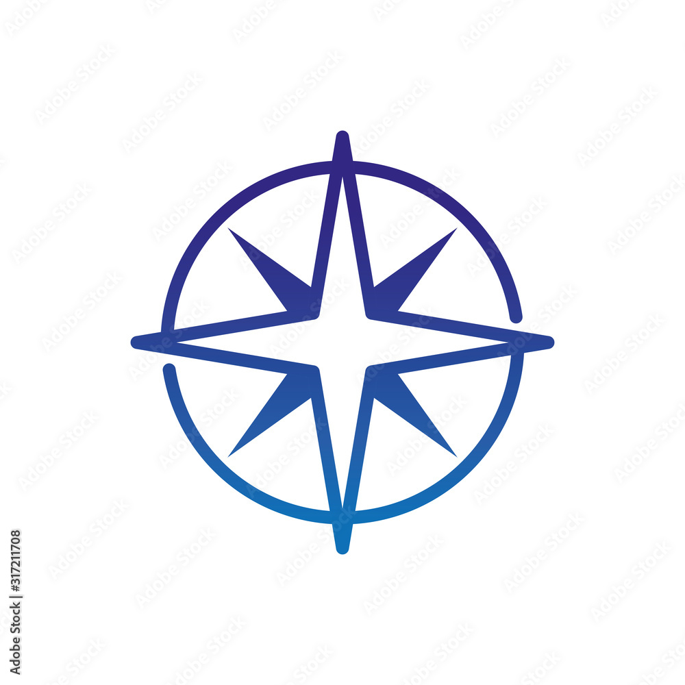 compass wind rose travel destination marine life thick line blue compass wind rose travel destination marine life thick line blue