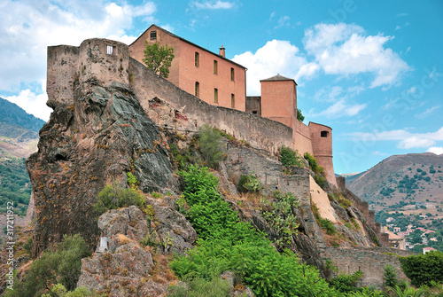 The Citadel of Corte on a summer afternoon with a nice blue sky