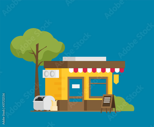 Vector Shop or Store Building Illustration