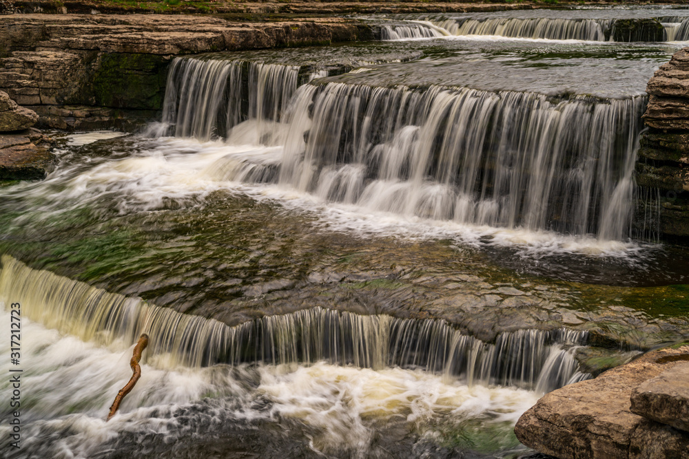 The Lower Falls of the Aysgarth Falls, North Yorkshire, England, UK