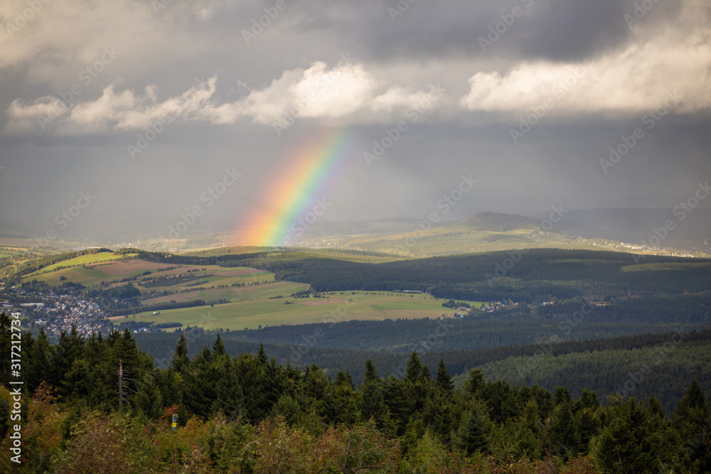 Regenbogen Wolken Unwetter Klima