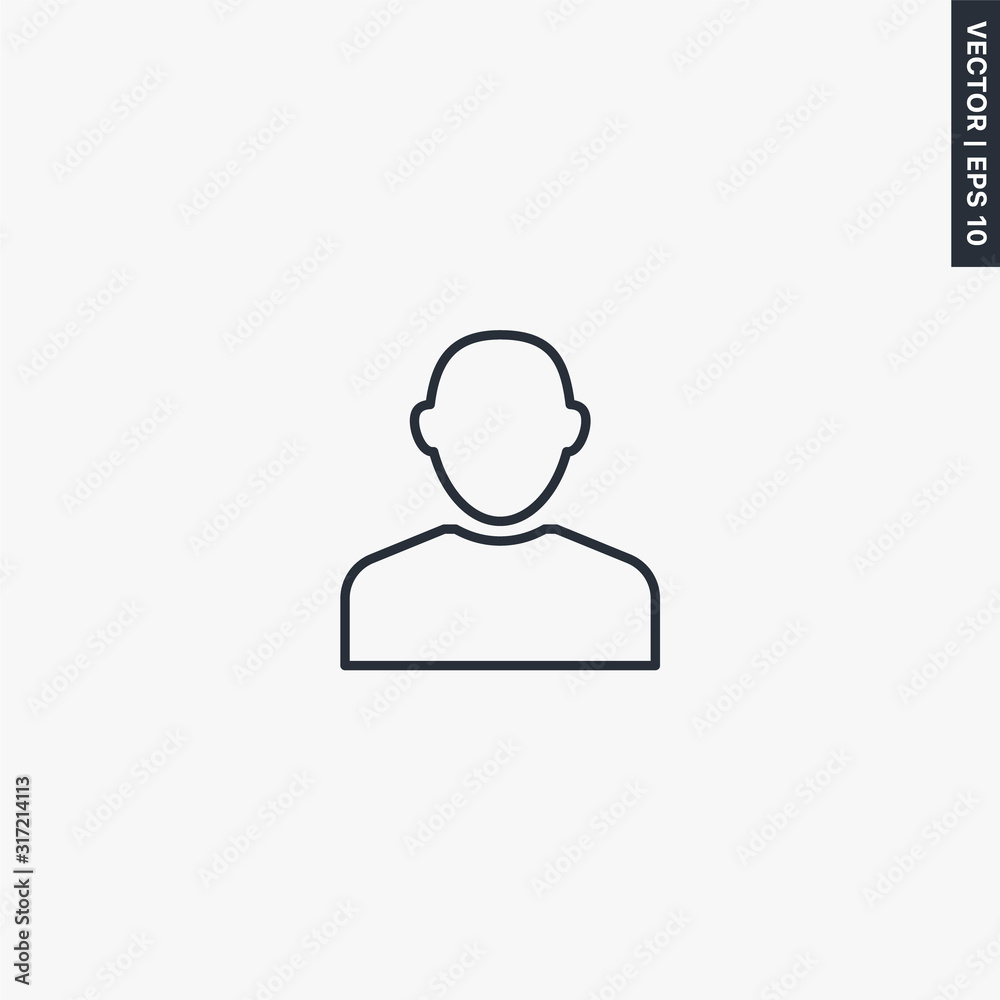 Avatar, profile icon, linear style sign for mobile concept and web design Avatar, profile icon, linear style sign for mobile concept and web design