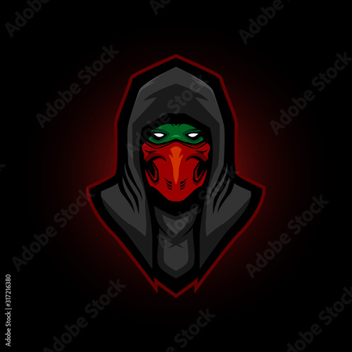 ninja hoodie e sport logo gaming mascot