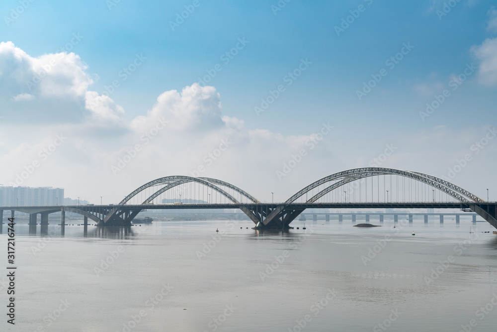 Fototapeta premium Gan River Bridge