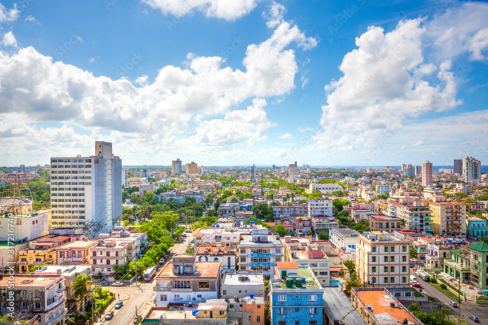 View of the city Havana in Cuba