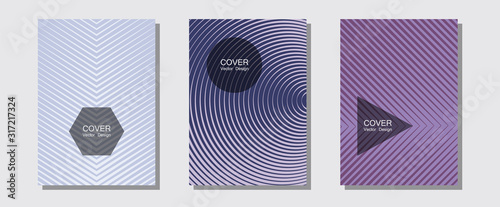 Halftone gradient texture vector cover layouts.