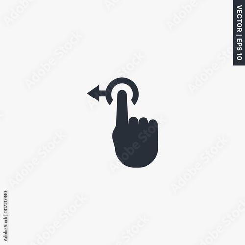 Swipe left icon