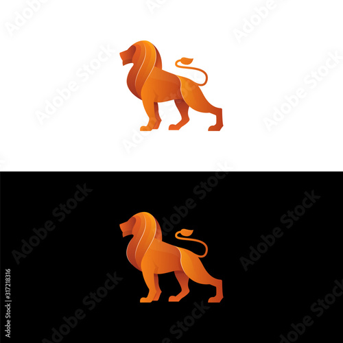 Lion logo vector. Gradient Lion logo inspiration