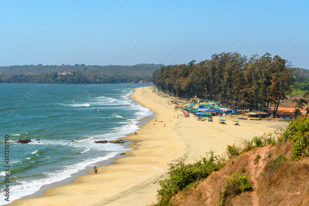 View of Keri or Querim beach in north Goa. India