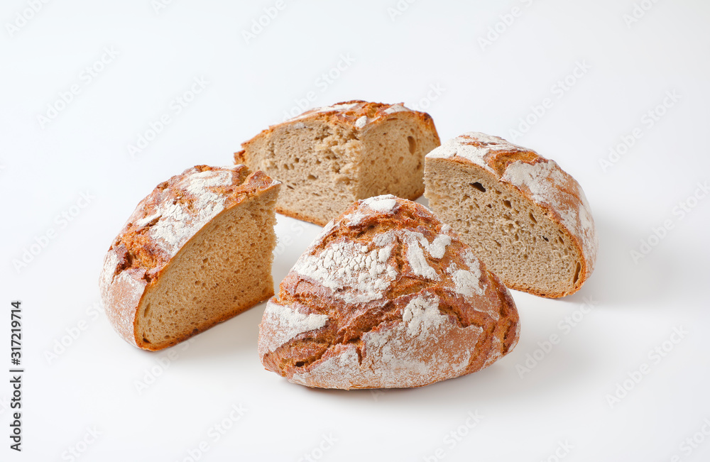 Rustic sourdough bread with crispy crust Rustic sourdough bread with crispy crust