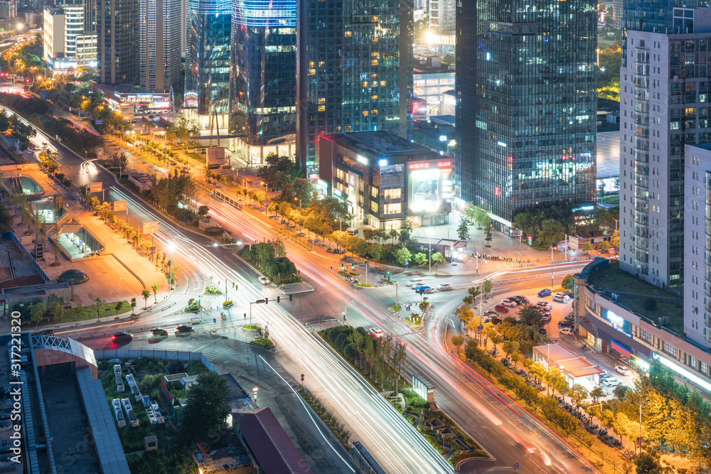 Obraz premium moving car with blur light