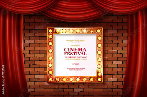 Cinema festival. Theater sign