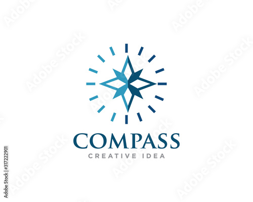 Compass Logo Design Vector