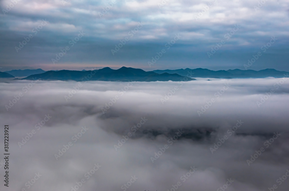 Sea of mist landscape