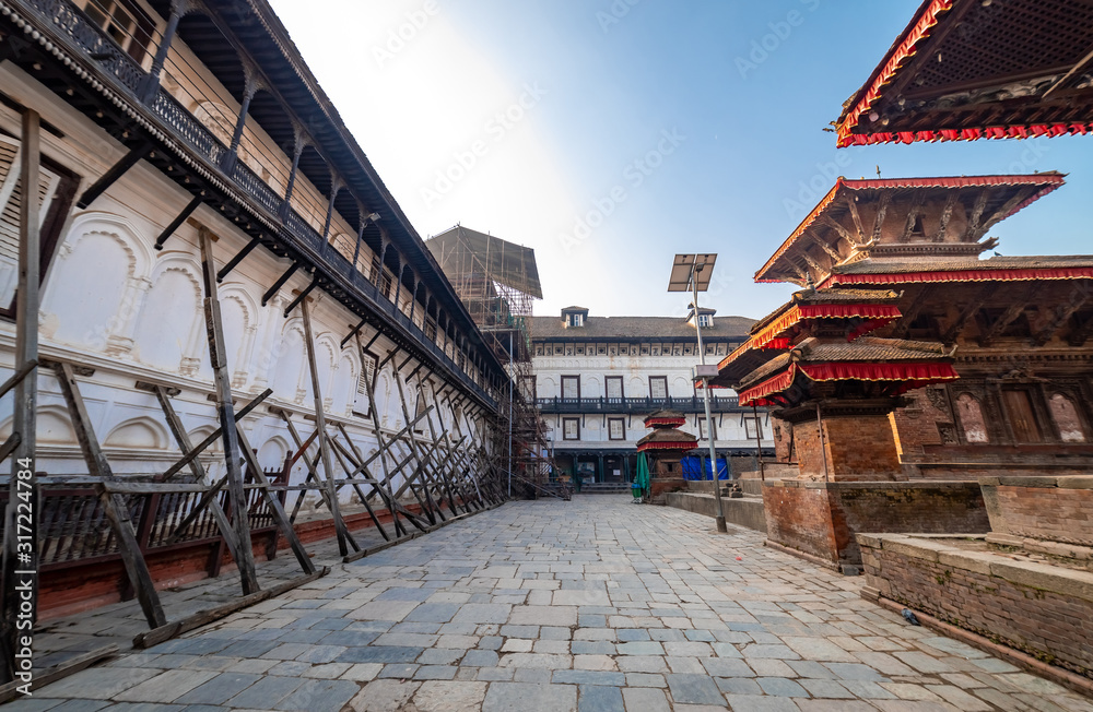 Ancient temples at Kathmandu Durbar Square in Nepal. Ancient temples at Kathmandu Durbar Square in Nepal.