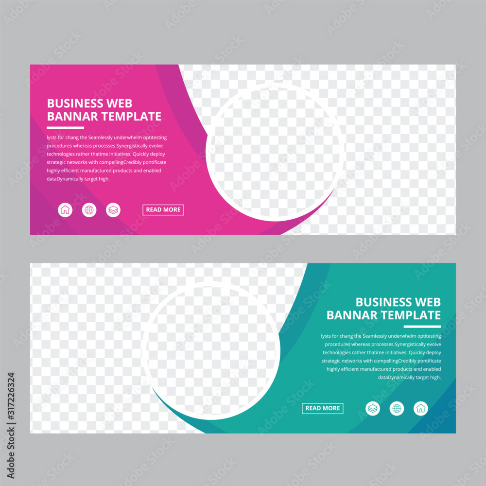 corporate business web banner template - obrazy, fototapety, plakaty 