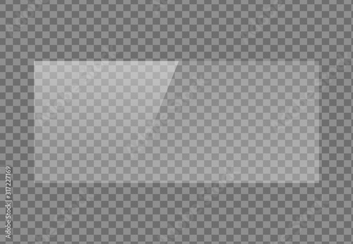 Realistic mirror or window reflection texture effect rectangular 21x9 glass plate. Light glare for a picture