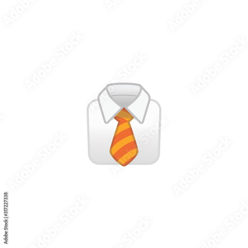 Necktie Vector Icon. Business Style Wear. Isolated Necktie Mens Clothing Emoji, Emoticon Illustration