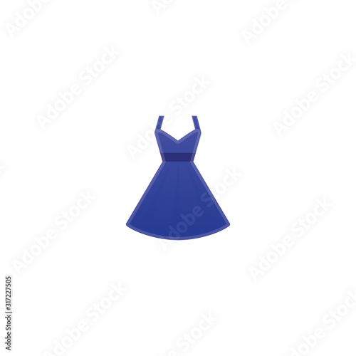 Dress Vector Icon. Isolated Summer Dress Emoji, Emoticon Illustration - Vector photo