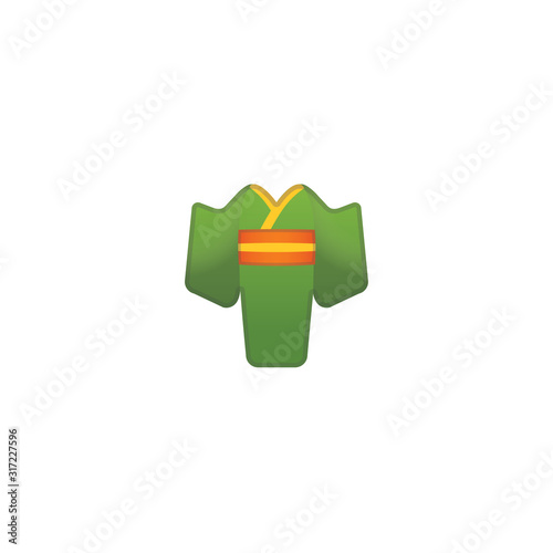 Kimono  Vector Icon. Isolated Kimono, Japanese Wear Emoji, Emoticon Illustration