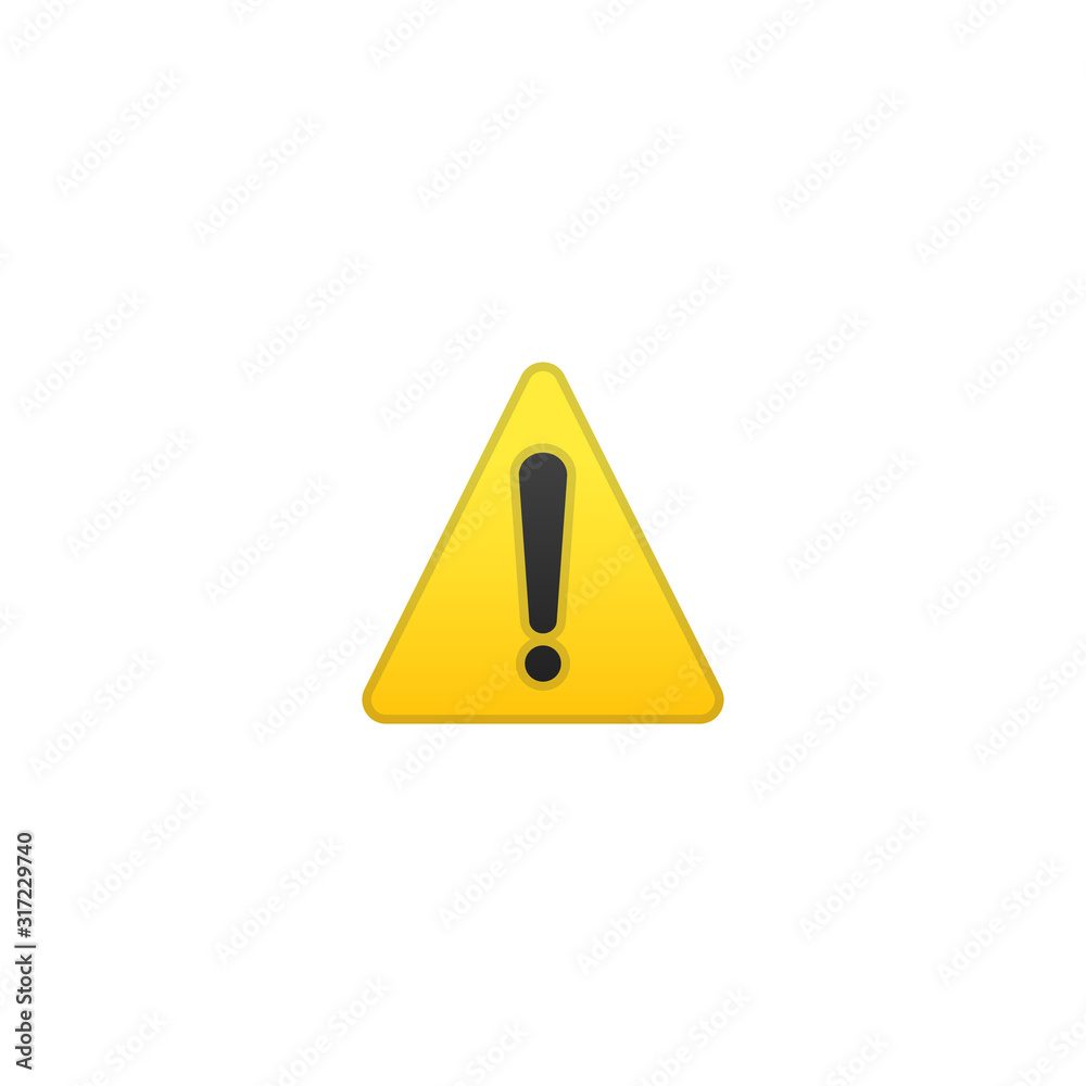 Warning Sign Vector Icon. Isolated Alert Symbol Road Sign Illustration Warning Sign Vector Icon. Isolated Alert Symbol Road Sign Illustration