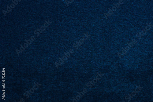 top view of blue velour textured background