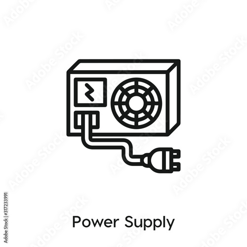 power supply icon vector. power supply icon vector symbol illustration. Modern simple vector icon for your design. power supply icon vector.	