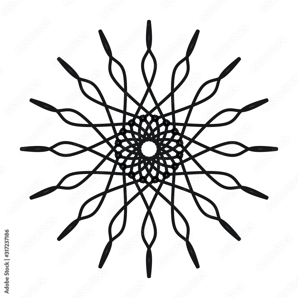 Abstract mandala on white background