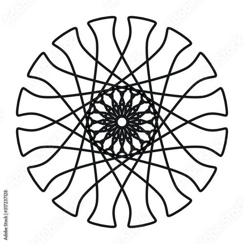 Abstract mandala on white background