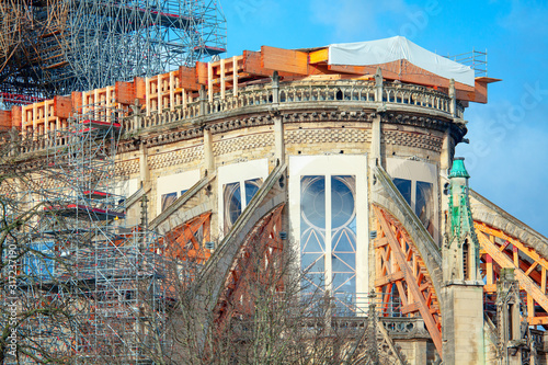 Scaffolding for reconstruction of Notre Dame de Paris 