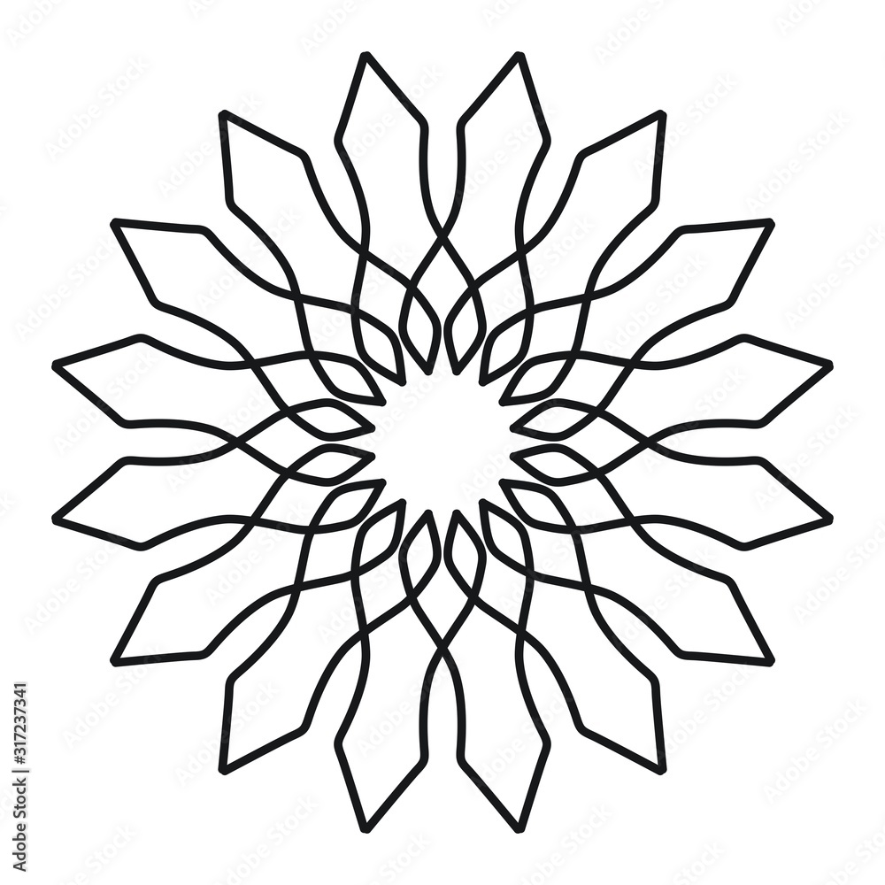 Abstract mandala on white background Abstract mandala on white background