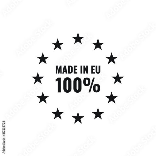 Made in EU 100% vector stamp 