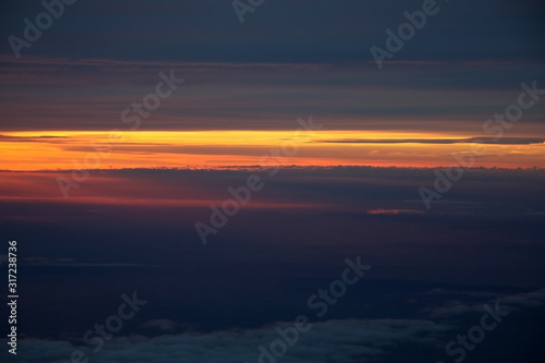 Fototapeta Naklejka Na Ścianę i Meble -  The clouds. Sun rays. Evening sky. Atmosphere. Sunset. Dawn. Beautiful sky. Constellations.