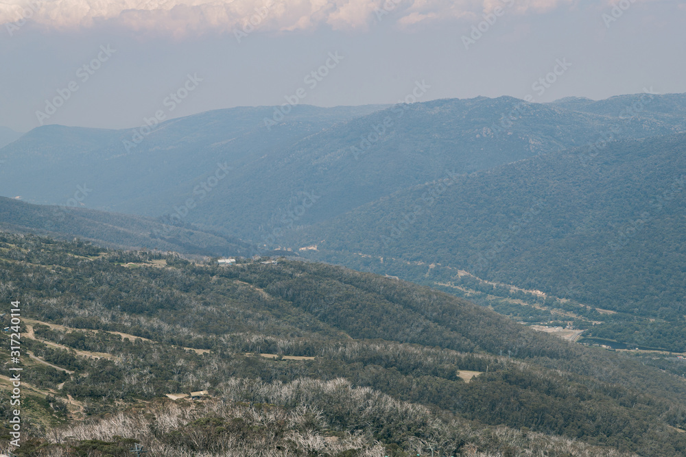Mountainous view at Kosciuszko National Park.