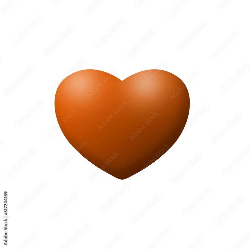 Abstract heart silhouette on a white background Abstract heart silhouette on a white background