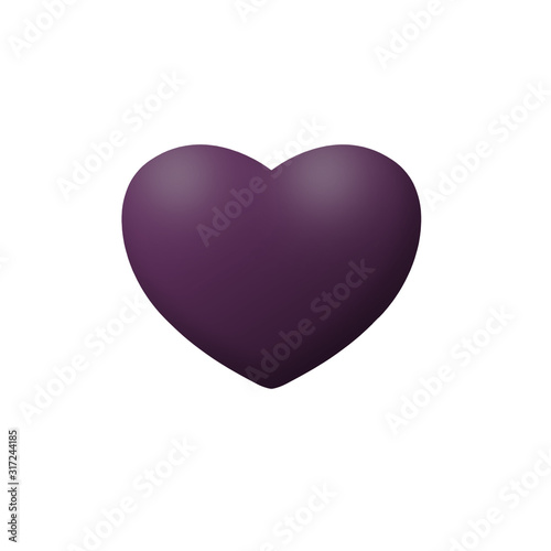  Abstract heart silhouette on a white background