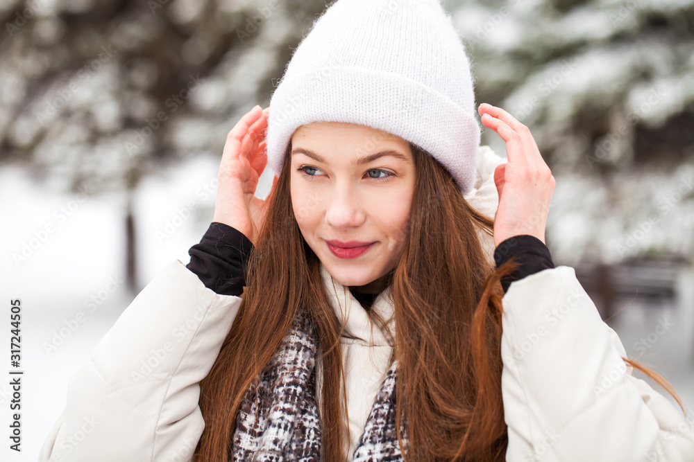 Fashion young girl in the winter time Fashion young girl in the winter time