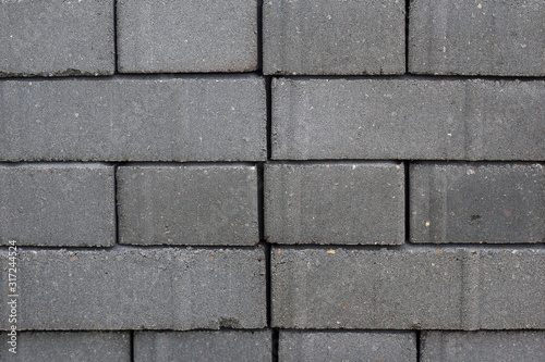 Gray silicate bricks stacked together