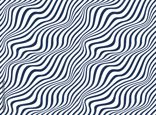 Abstract lines seamless pattern with optical illusion  vector background with parallel stripes op art  lined design minimalistic wallpaper or website background.