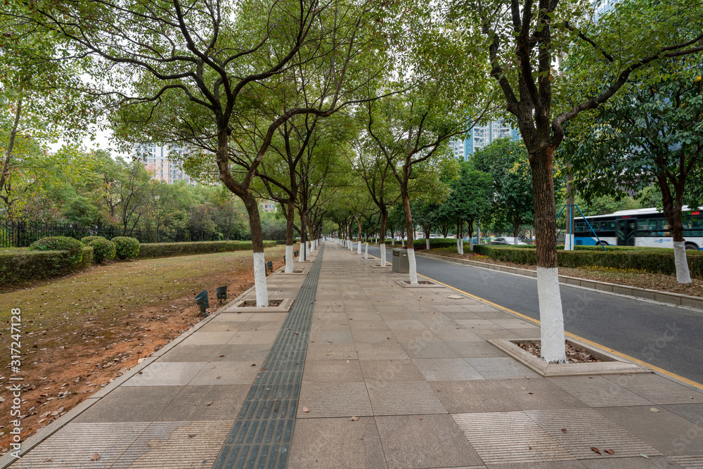 The road of City Park in China