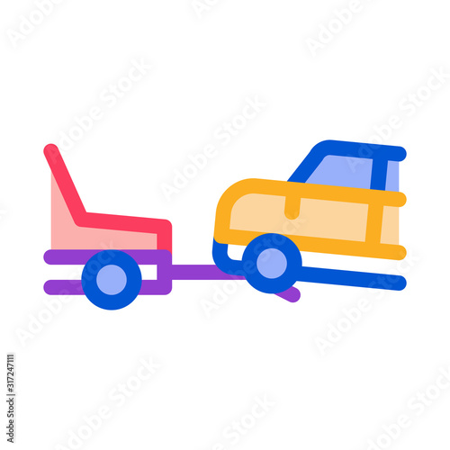 Evacuate Vehicle Icon Vector. Outline Evacuate Vehicle Sign. Isolated Contour Symbol Illustration