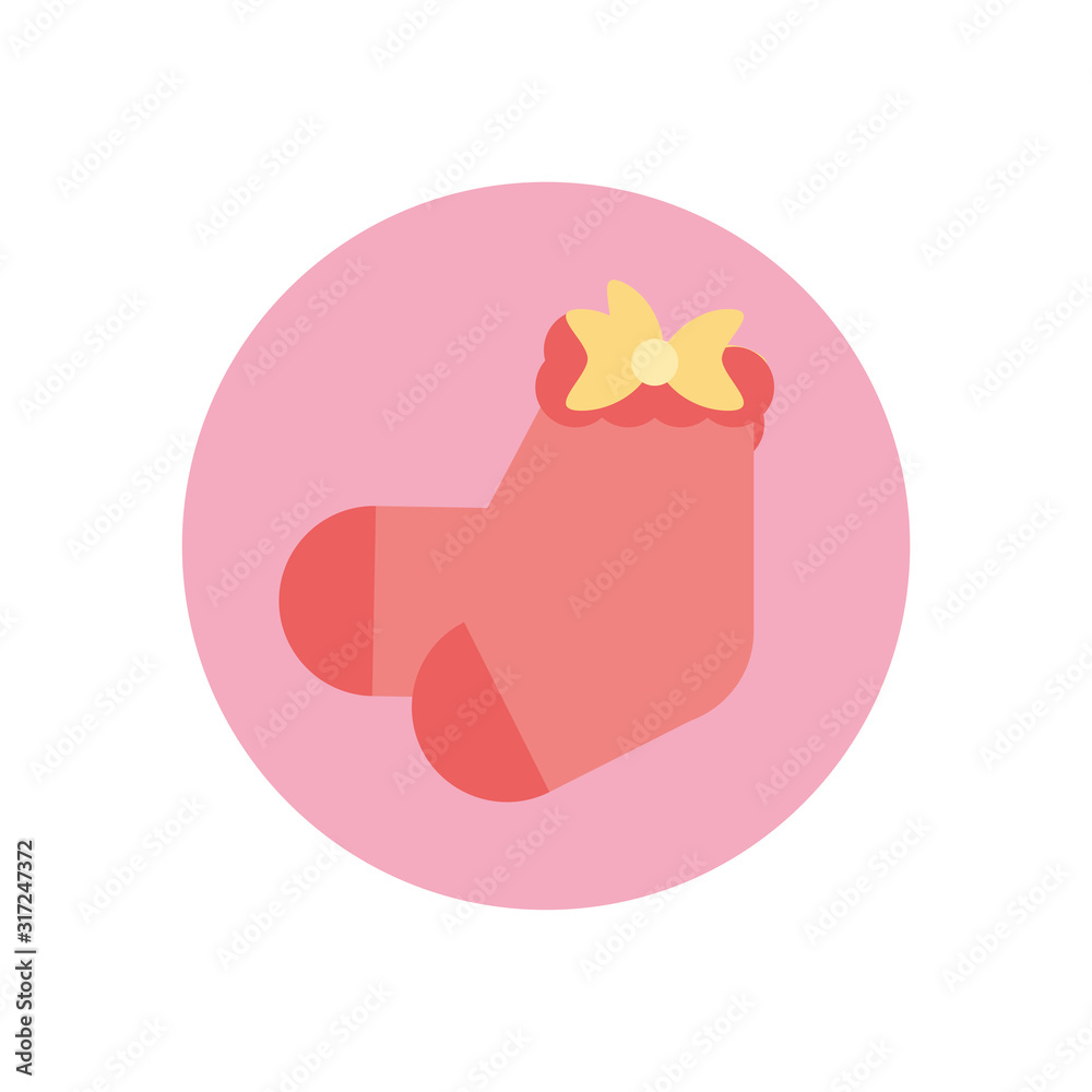 Isolated baby sock vector design Isolated baby sock vector design