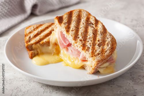 grilled ham and cheese sandwich