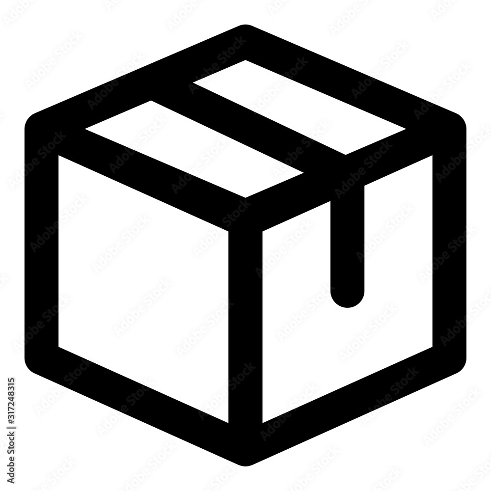 Unique box icon, illustration, vector Stock Vector | Adobe Stock