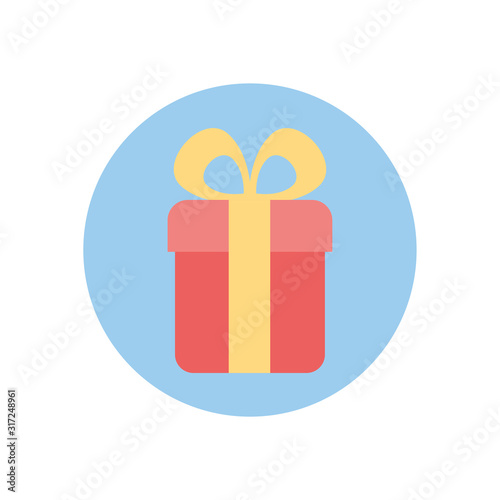 Gift with bowtie vector design